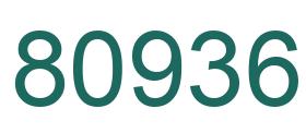 Number 80936 green image