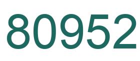 Number 80952 green image