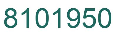 Number 8101950 green image