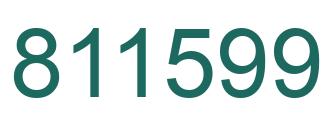 Number 811599 green image