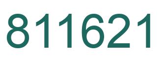Number 811621 green image