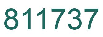 Number 811737 green image