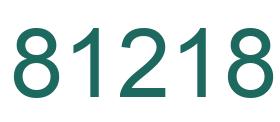 Number 81218 green image