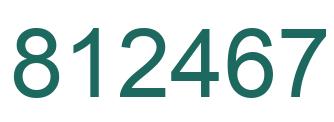 Number 812467 green image