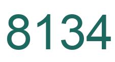 Number 8134 green image