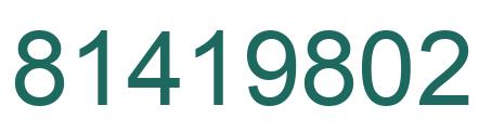 Number 81419802 green image