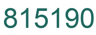 Number 815190 green image