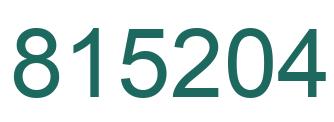 Number 815204 green image