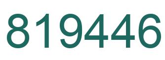 Number 819446 green image