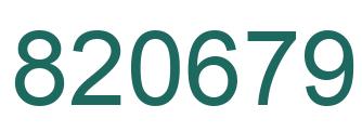 Number 820679 green image