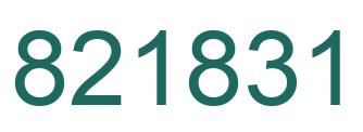 Number 821831 green image