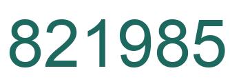 Número 821985 imagen verde