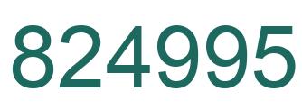 Number 824995 green image