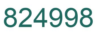 Number 824998 green image