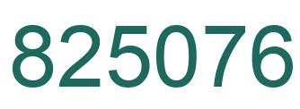 Number 825076 green image
