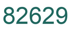 Number 82629 green image