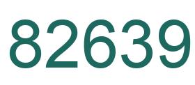 Number 82639 green image
