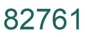 Number 82761 green image
