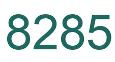Number 8285 green image