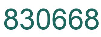 Number 830668 green image
