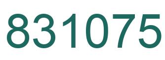 Number 831075 green image