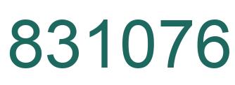 Number 831076 green image