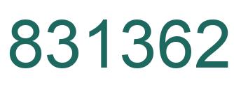 Number 831362 green image