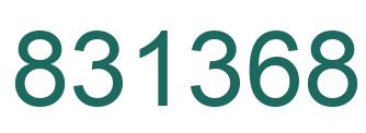 Number 831368 green image