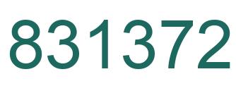 Number 831372 green image