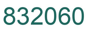 Number 832060 green image