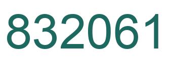 Number 832061 green image
