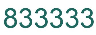 Número 833333 imagen verde