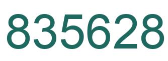 Number 835628 green image
