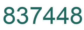 Number 837448 green image