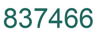 Number 837466 green image