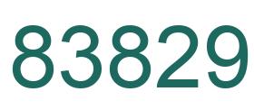 Number 83829 green image