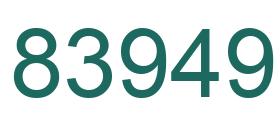 Number 83949 green image