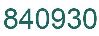 Número 840930 imagen verde