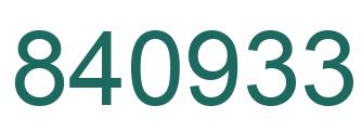 Número 840933 imagen verde