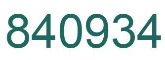 Número 840934 imagen verde