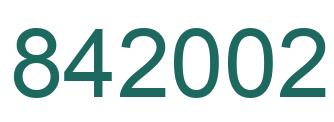 Number 842002 green image
