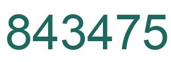 Number 843475 green image