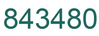 Number 843480 green image