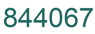 Number 844067 green image