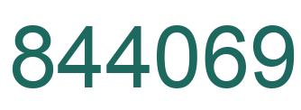 Number 844069 green image