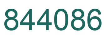 Number 844086 green image
