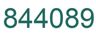 Number 844089 green image