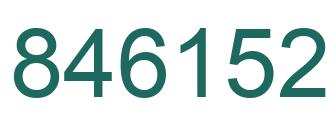 Número 846152 imagen verde
