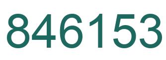 Número 846153 imagen verde