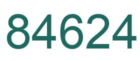 Number 84624 green image